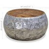 Aluminium Teakholz Couchtisch Papai 60x60x30cm