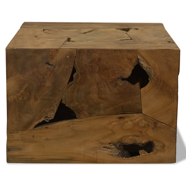 Couchtisch Eufim 50x50x35cm (echtes Teakholz), braun