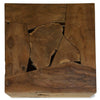 Couchtisch Eufim 50x50x35cm (echtes Teakholz), braun