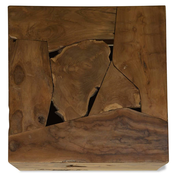 Couchtisch Eufim 50x50x35cm (echtes Teakholz), braun