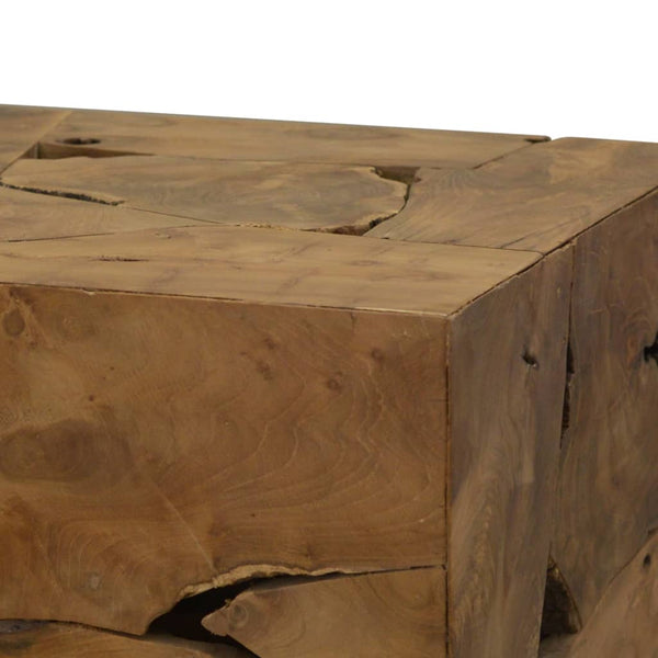 Couchtisch Eufim 50x50x35cm (echtes Teakholz), braun