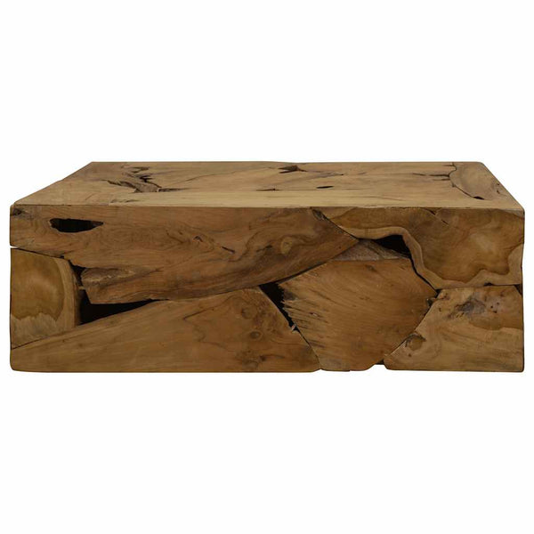 Brauner Couchtisch Evantita 90x50x30cm (echtes Teakholz)