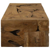 Brauner Couchtisch Evantita 90x50x30cm (echtes Teakholz)