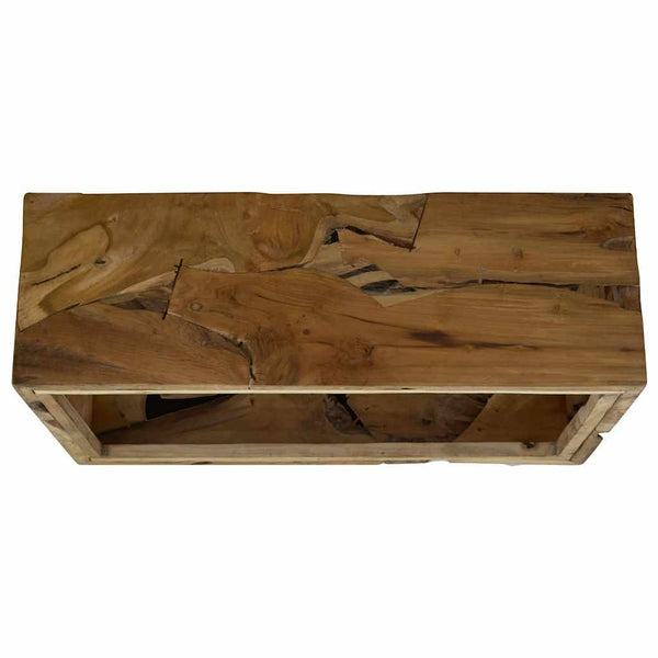Brauner Couchtisch Evantita 90x50x30cm (echtes Teakholz)