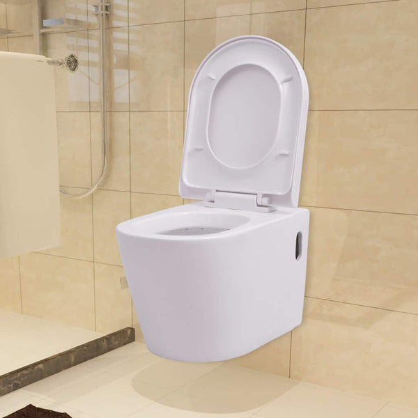 Weißes WC mit integriertem Spülkasten Hrisanta (Keramik)