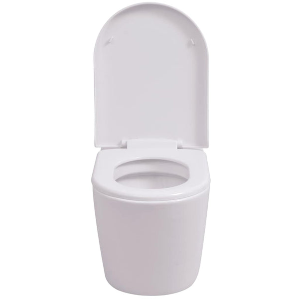 Weißes WC mit integriertem Spülkasten Hrisanta (Keramik)