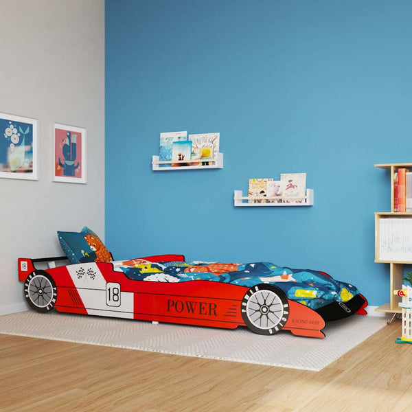 Rotes Kinderbett Rennauto Alisenia 90x200cm