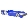 Blaues Kinderbett Rennwagen Alisenia 90x200cm