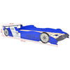 Blaues Kinderbett Rennwagen Alisenia 90x200cm