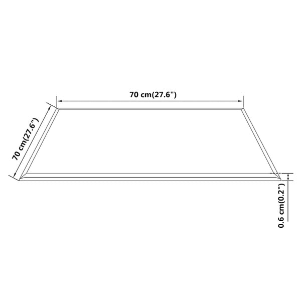 Edvina Tischplatte 700x700 mm aus gehärtetem Glas