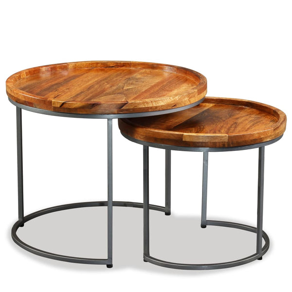 Beistelltisch-Set Avel (2er-Set Mangoholz)