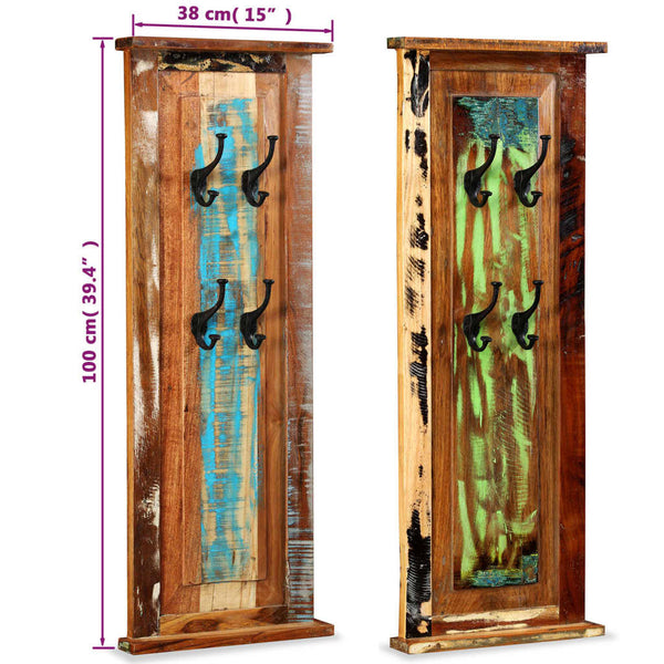 Garderobe Izrael 38x100cm (2 Stück recyceltes Massivholz)