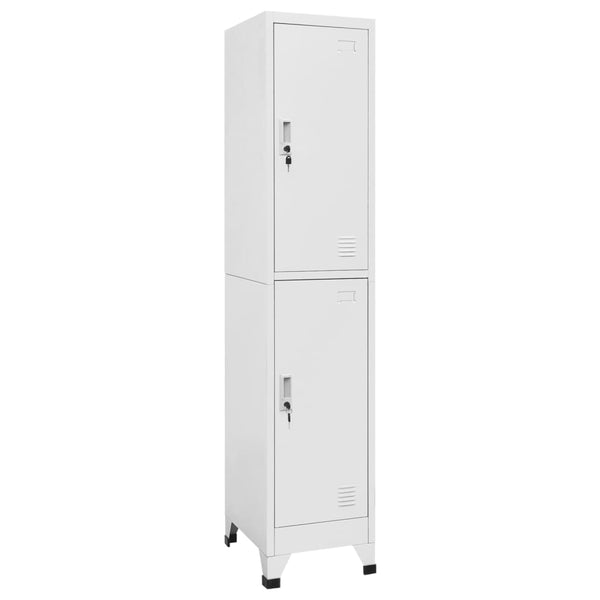 Garderobenschrank Ostia 38x45x180cm (mit 2 Fächern)