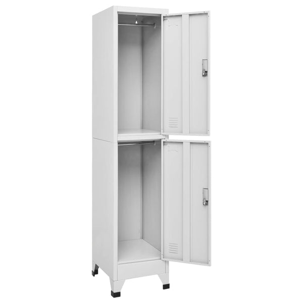Garderobenschrank Ostia 38x45x180cm (mit 2 Fächern)