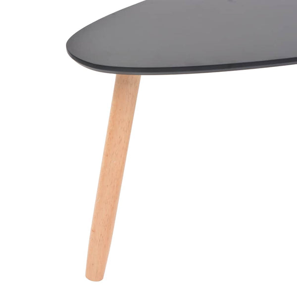 Schwarzes Couchtischset Iujea (2 Stück Kiefer)