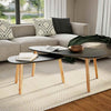 Schwarzes Couchtischset Iujea (2 Stück Kiefer)