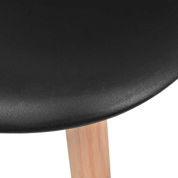 Musta ruokapöydän tuolit Lurentiu (2 kpl muovi)