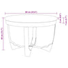 Kompletter Couchtisch Minella 60x40cm (Mangoholz, grob)