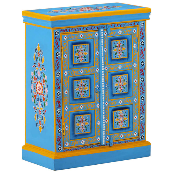 Türkises handbemaltes Sideboard Mango Holz Crepuscul
