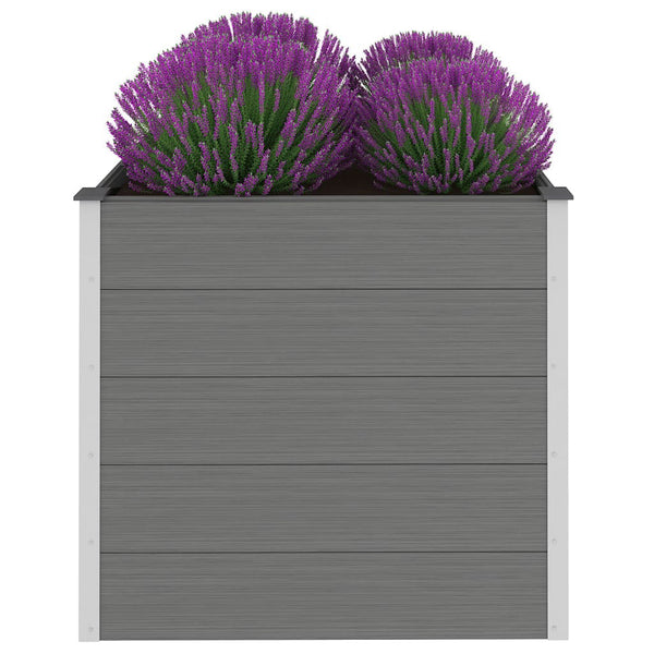 Graues Hochbeet für den Garten WPC Teofist 100x100x91cm