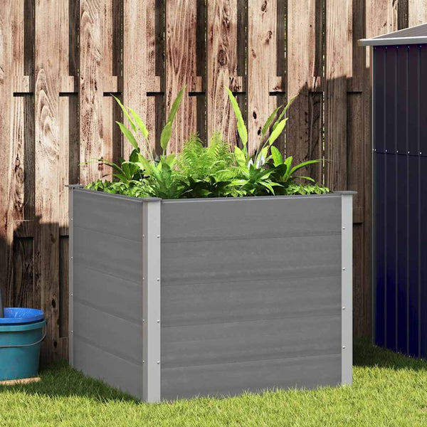 Graues Hochbeet für den Garten WPC Teofist 100x100x91cm