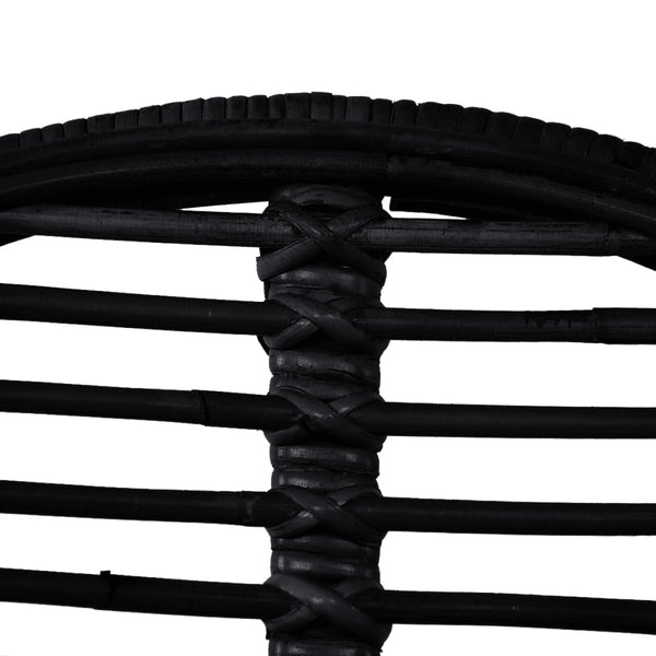 Schwarze Esszimmerstühle Lemia (2er Set Naturrattan)
