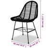 Schwarze Esszimmerstühle Lemia (2er Set Naturrattan)