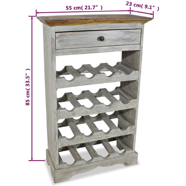 Weinflaschenregal Vora 55x23x85cm (massives recyceltes Holz)
