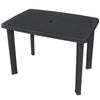 Antrazit-Gartentisch Vidca 101x68x72cm (Kunststoff)