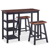 Schwarzes Bar-Set Vitu (3-teilig MDF)