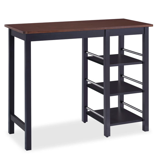 Schwarzes Bar-Set Vitu (3-teilig MDF)