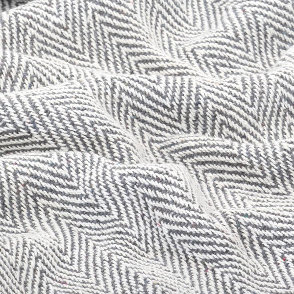 Graue Baumwolldecke Fischgrätmuster Cosmetics 160x210cm