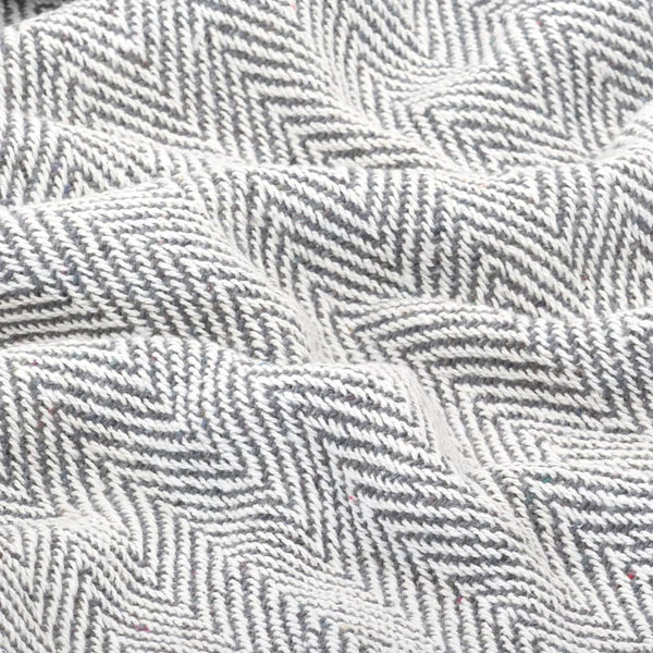 Graue Baumwolldecke Fischgrätmuster Cosmetics 220x250cm