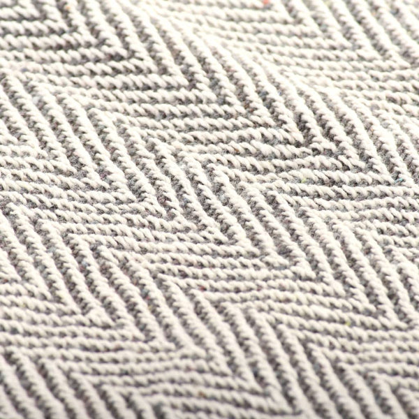 Graue Baumwolldecke Fischgrätmuster Cosmetics 220x250cm