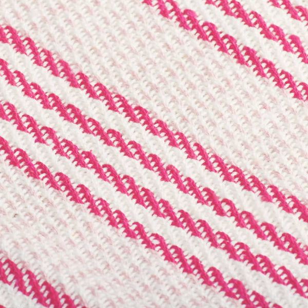 Pinkki ja valkoinen viltti puuvilla raidat Cosmetics 160x210cm