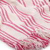 Pink-weiße Baumwollstreifen-Decke Kosmetik 220x250cm