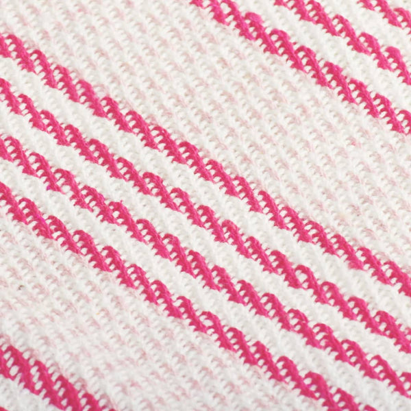 Pink-weiße Baumwollstreifen-Decke Kosmetik 220x250cm