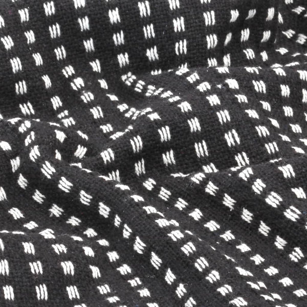 Schwarze Baumwolldecke Quadrate Cosmetics 160x210cm