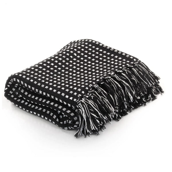 Schwarze Baumwollsteppdecke Kosmetik 220x250cm