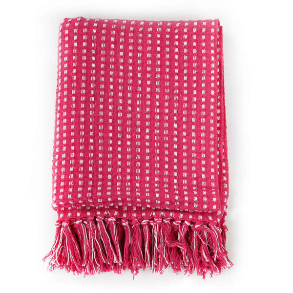 Rosa Decke Baumwolle Quadrate Kosmetik 125x150cm