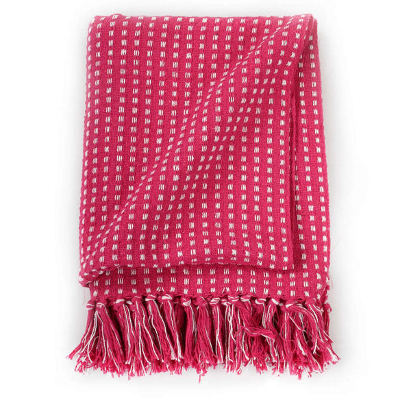 Rosa Decke Baumwolle Quadrate Kosmetik 125x150cm