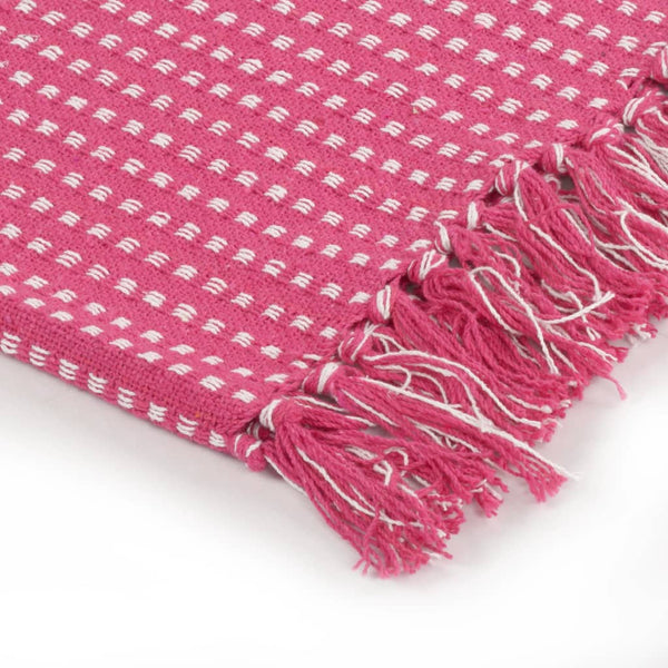 Rosa Decke Baumwolle Quadrate Kosmetik 125x150cm