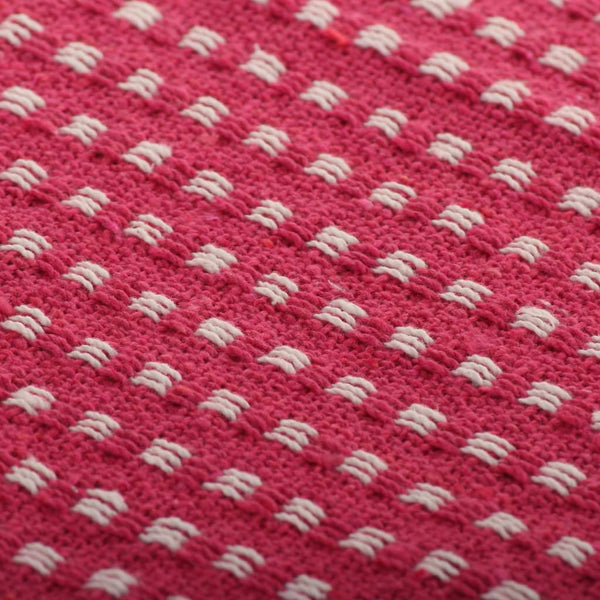 Rosa Decke Baumwolle Quadrate Kosmetik 125x150cm