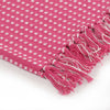 Rosa Decke Baumwolle Quadrate Cosmetics 160x210cm