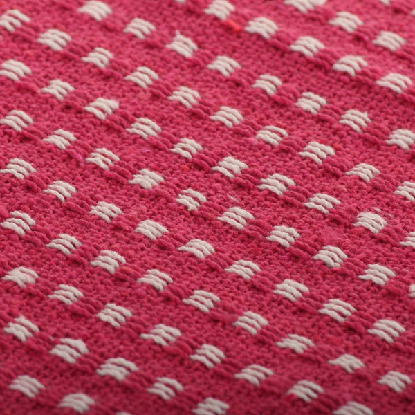 Rosa Decke Baumwolle Quadrate Cosmetics 160x210cm