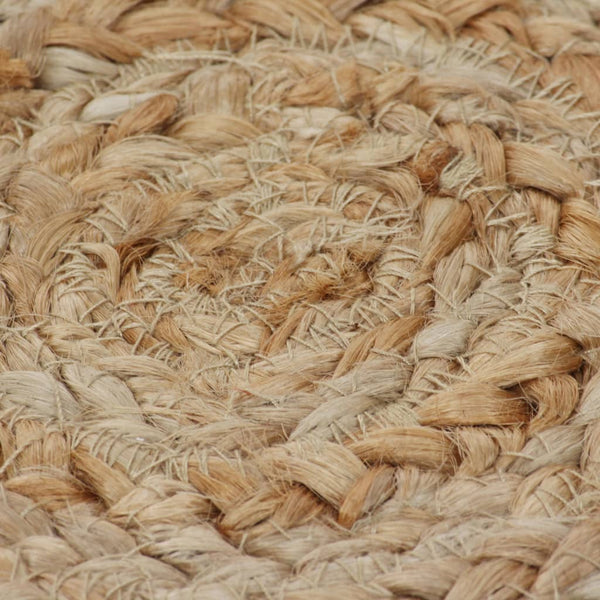 Chrisine runder geflochtener Teppich 120cm (Jute)