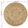 Chrisine runder geflochtener Teppich 120cm (Jute)