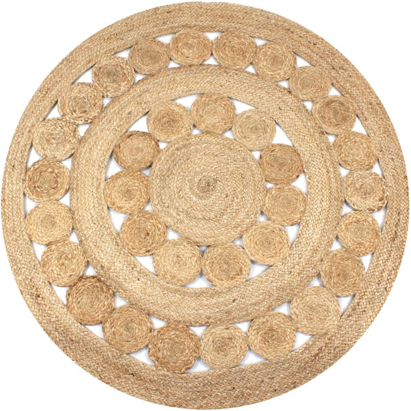 Chrisine geflochtener runder Teppich 150 cm (Jute)