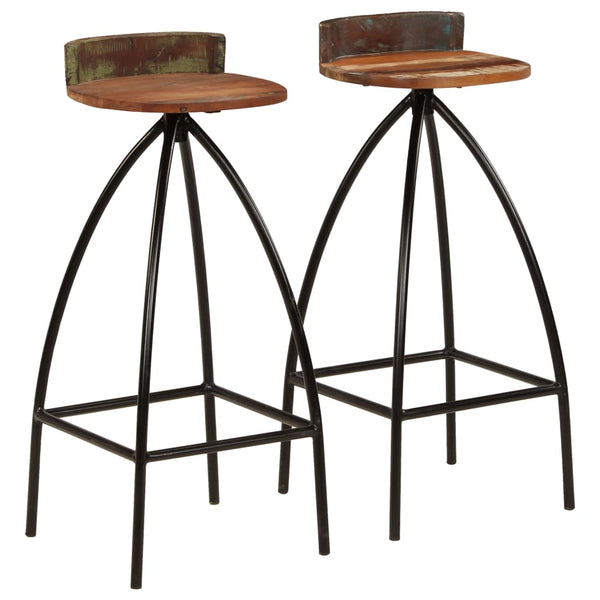 Barhocker Colaci (2 Stk. recyceltes Holz)