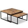 Beistelltische Ifis (2er-Set, massives Recycling-Teakholz)